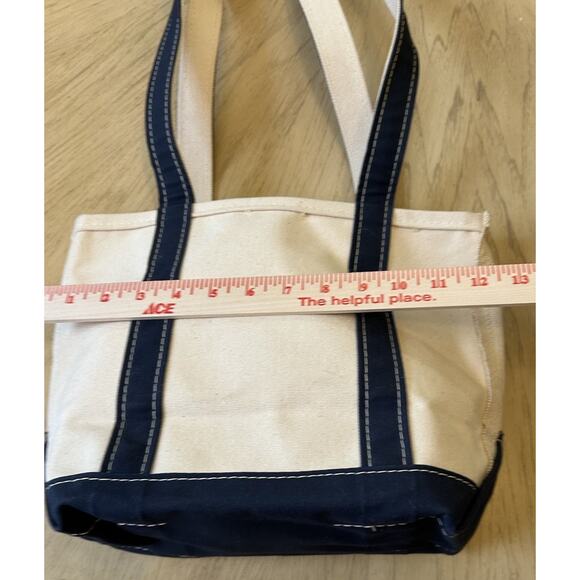 L.L. Bean Vintage Boat Tote Bag Canvas Pink Brest Cancer Logo Gorgeous Mint USA - Picture 4 of 15